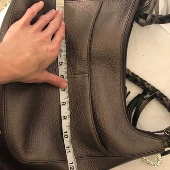 BRIGHTON 👛 silvery bronze bag braided handle